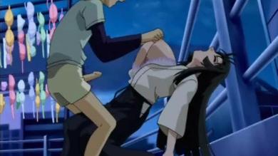 Fucing the hentai bitch on the rooftop