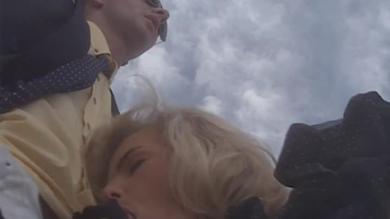 Sexy blonde vintage babe enjoying big cock roughly in outdoor fuck