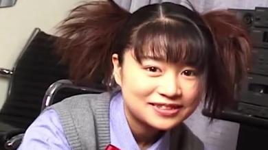 Naughty Japanese schoolgirl Yuri Mitsui love teasing her teen slit in solo
