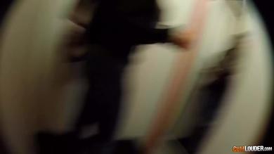 Beautiful thick ass Latina babe Halona Moreno gets her pussy banged POV