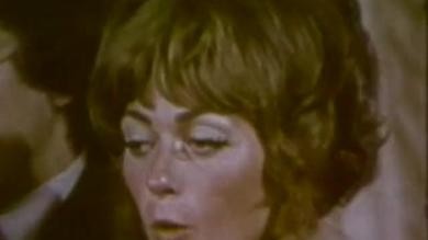 Vintage Cuties - Three guys get their dicks sucked on by a kinky brunette