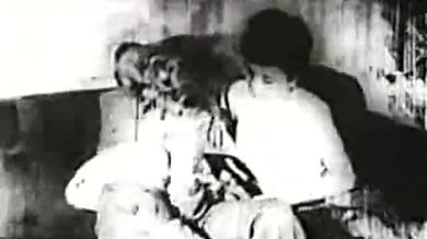 Vintage Threesome With Two Young Ladies and A Lucky Dude