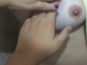 Cute trap masturbating