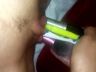 Naked	sweaty workout