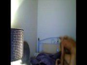 big tits blonde sucks &amp; titfucks huge cock for facial
