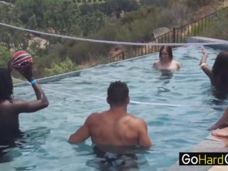 Brunette getting naughty with old man