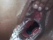 Hot Latina dildo playing