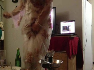 HARD GERMAN MISTRESS trains slaves with horse dildo strap-on