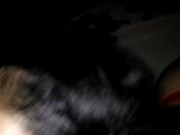 Brunette chick milks 2 big cocks dry