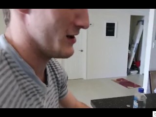 Horny dude gets lucky with a big tits blonde