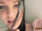 Emma Stripteases and rubs her Pussy 2