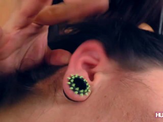 Powerfull cumshot with homemade tits