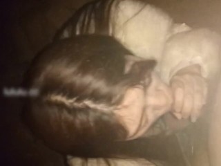 Brunette with perfect round ass gets fucked from behind on couch