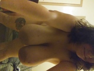 Blonde MILF in stockings eats cocks of different colors then gets cunt fucked 