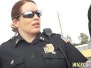 B-cup blonde shemale holds her dick so dude can fit his cock in her ass