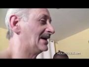 Guy gets BJ and stuffs blonde's ass and pussy with cock on couch