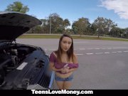 Masturbating black beauty gets captured and bounded by ponytailed dude