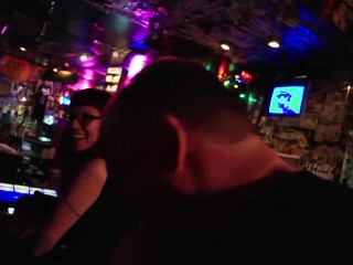 Black chick wearing hot pink blows and fucks guy with strap on