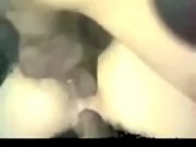 White whore grabs on guys cock and gives him a blowjob then fucks