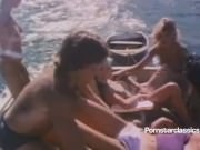 Blonde beauty &amp; her brunette girlfriend start poolside orgy