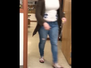 Beautiful big tits brunette BBW has a wet pussy