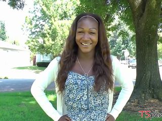 Ebony shemale solo tape