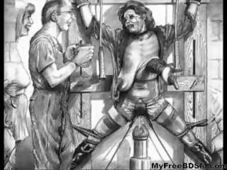 Classic And Vintage Horror Artwork bdsm bondage slave femdom domination
