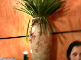 Dirty slut joins his parents fucking in the bath