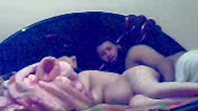 Hairy Arab guy with fat cock nailing his thick ass wife at homemade video