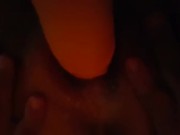 Gorgeous blonde MILF gives her man a passionate wet blowjob