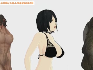Anne Plays with HerBig Fake Tits