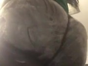 stick in ass and flashing tiny dick