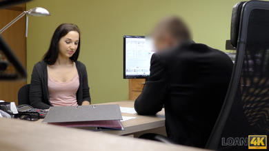 LOAN4K. Agent experiences tight asshole of teen girl who needs cash