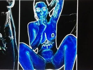 Whore face glazed with cum