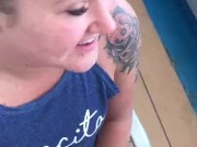 StrapOn Hot European brunette pegging her boyfriend