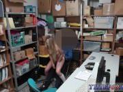 Black dude gets his cock sucked by a blonde hottie