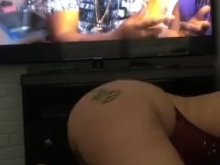 Young brunette having sex with her boyfriend at home