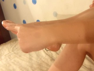Horny hostess joins in the fun of fucking a hooker