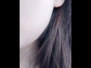 Wife face fuck+masturbation while being called whore