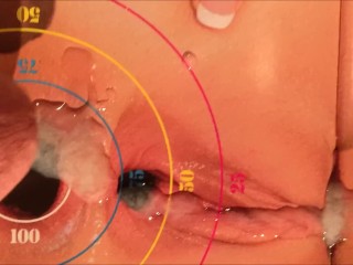 Babe gets sperm on face