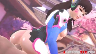 Blonde 3D babes taking doggystyle and cowgirl