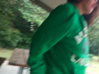 Sexy amateur girl doing fitness exercises