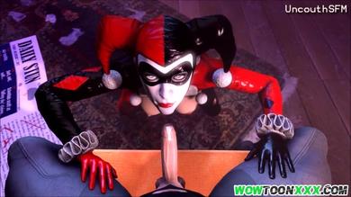 Sexy ass Harley Quinn riding Batman dick
