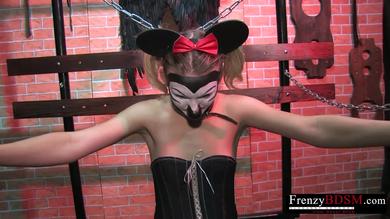 FrenzyBDSM Mature Domina Using Clamps and Chains
