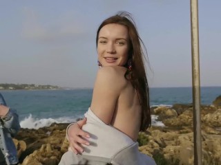 Bedroom sex with skinny teen