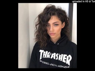 hot brunette gets fucked and her feet cum on