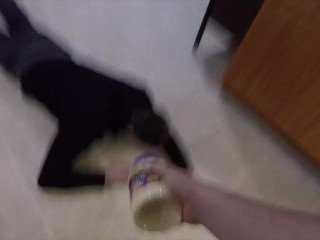Real cheerleader with black guy - Amateur footage