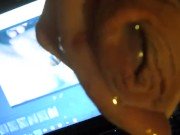 My cumslut Bri getting her face covered again